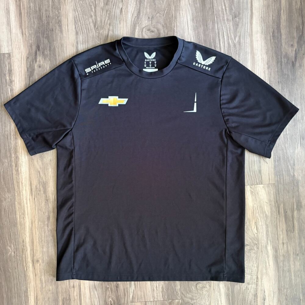 Nascar Racing Castore Spire Motorsports Chevrolet Team Crew Shirt Men's Size XL